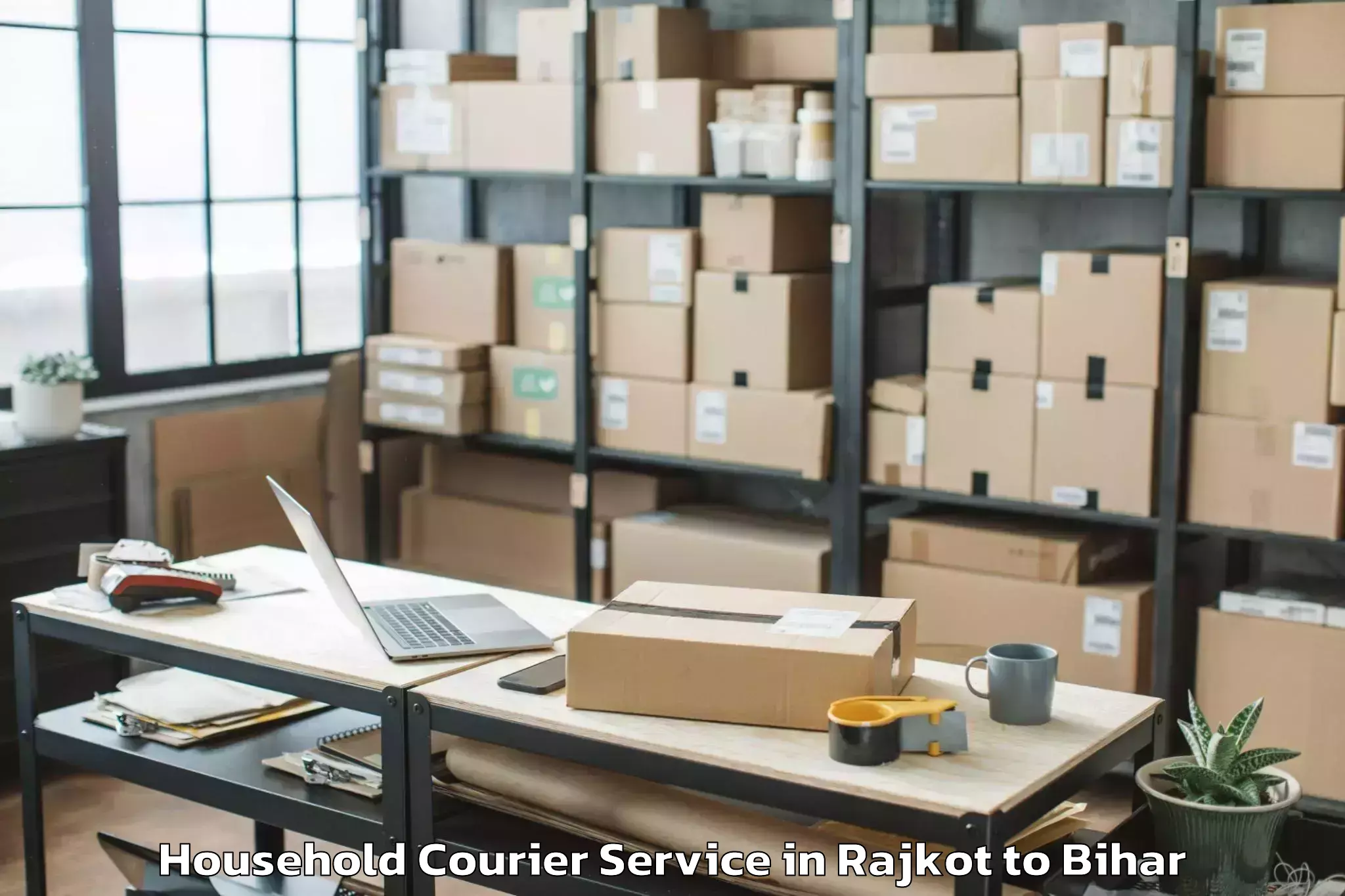 Top Rajkot to Katrisarai Household Courier Available